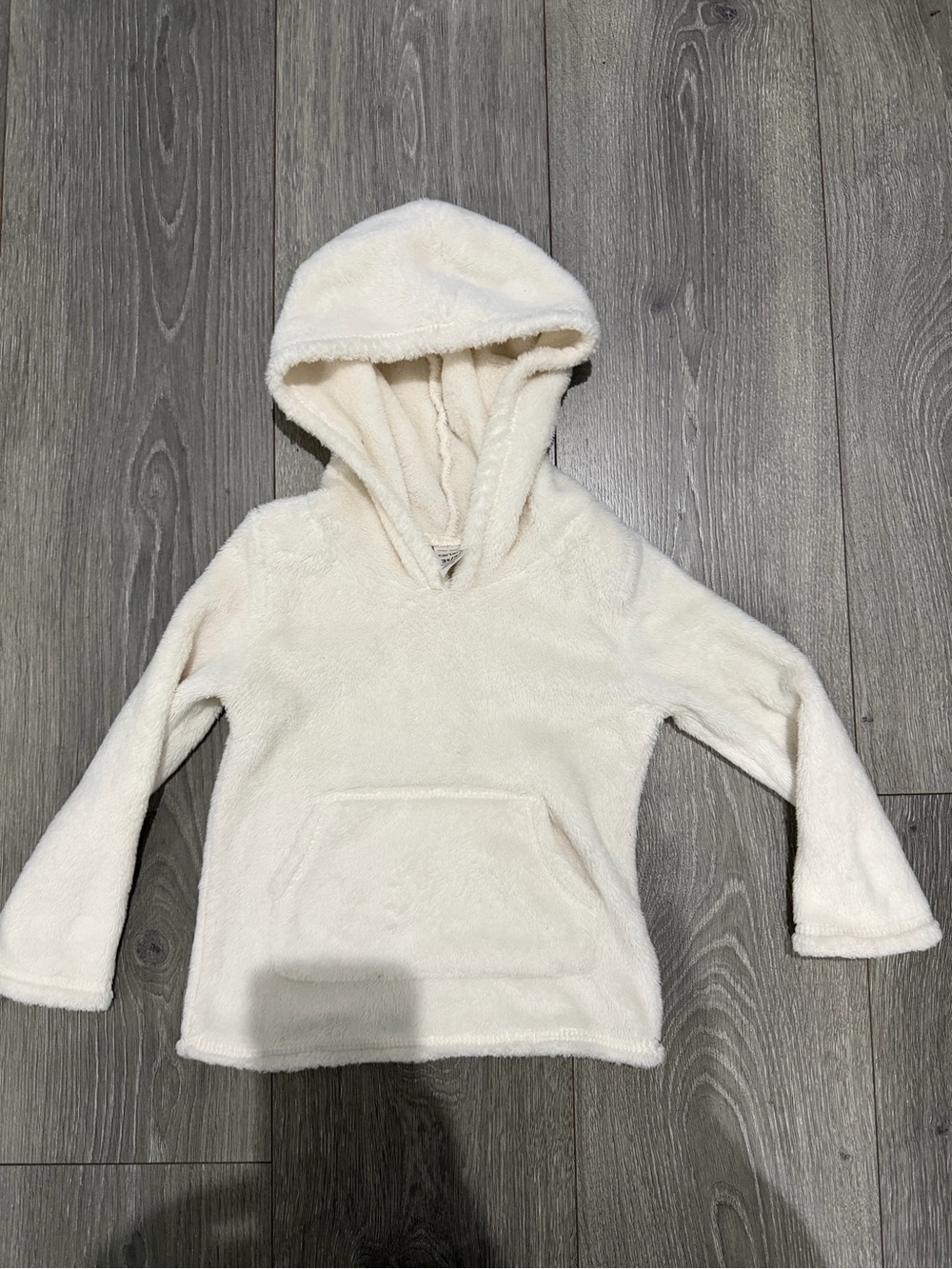Carter's Cream Plush Hooded Pullover size 3T